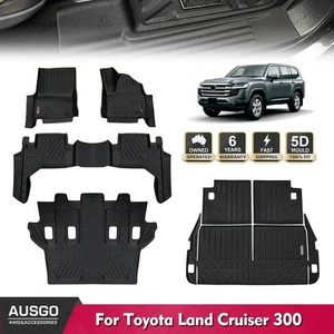 AUSGO Floor Mats Boot Liner Set for Toyota LandCruiser 300 2021-Onwards - Picture 1 of 24