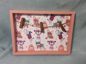 Cute Fun Puppy/ Dog Clothespin Clip Collage Picture Frames 6x8 in. Peach Frame - Picture 1 of 8