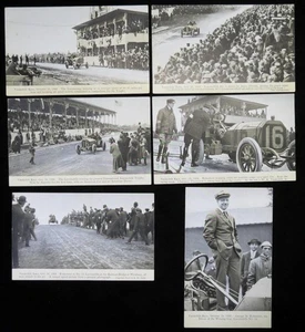 (6) 1908 Vanderbilt Auto Racing Vintage Postcard Lot - Picture 1 of 9