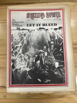 Rolling Stone Mag #50 1970 Rolling Stones Disaster At Altamont Hells Angels - Image 1 of 4