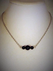COLLAR CYNTHIA LYNN "TRILLIZOS" PLATA RODIADA U ORO RELLENO PERLAS 8 CLRS (A) - Imagen 1 de 1