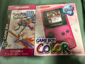 Nintendo GameBoy Color Sakura Wars Edition Clear Cherry Pink Console Boxed Japan - Picture 1 of 4