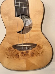 Luna Exotic Maple Burl Acoustic Concert Ukulele with gig Bag UKE EX MB  - Picture 1 of 17