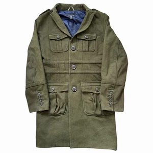 International Concepts INC Herren grün Wollmischung Armee Feldmantel Größe UK Small - Bild 1 von 12