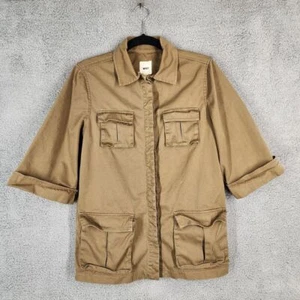 WHIT Vintage Women's Size Medium Khaki Safari Shirt Short Sleeve Button Up USA - Picture 1 of 15