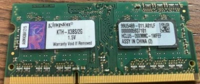 Kingston KTH-X3BS/2G 1x2GB RAM, 1333Mhz, RAM MEMORY SODIMM 10600U - Image 1 of 3