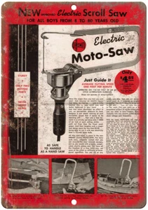 Dremel Dekupiersäge Vintage Werkzeug Werbung 12" x 9" Reproduktion Blechschild Z122 - Bild 1 von 1