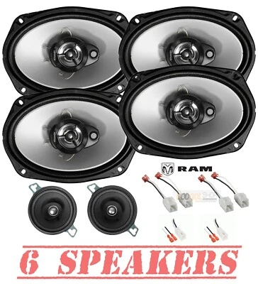 Kenwood 6x9" 400 Watt 4 Door & 3.5" Dash Speakers for 2011-2023 Dodge RAM 1500 - Image 1 of 4