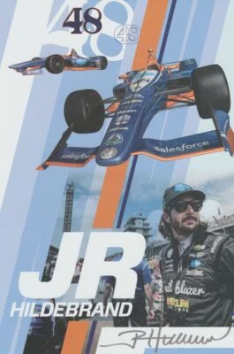 2019 JR Hildebrand Salesforce Dan Gurney Chevy Indy 500 Indy Car postcard - Image 1 of 2