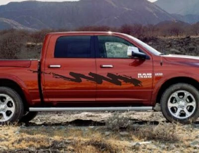 Brush Stroke Stripe Fits Dodge Ram, Chevrolet, ford, F150, GMC, on 3M Film - Image 1 of 3