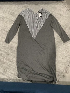 Celmia Womens Sleeve Cotton Black/White Dress Size 4XL - Picture 1 of 4