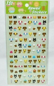 NEW-TSI KAWAII COLORFUL PUFFY LITTLE PUPPY DOG STICKERS : POO, HOUSE, BONE, PAW - Foto 1 di 3