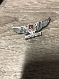 US America West Airlines Jr Pilot Wings Vintage Souvenir Badge bin 9 - Picture 1 of 2