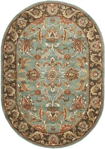 Safavieh Heritage BLUE / BROWN 7'-6" X 9'-6" Oval Area Rug - HG812B-8OV - Picture 1 of 3