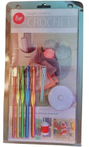 Crochet kit for beginners includes 15 easy projects book with needles/hooks NEW - Picture 1 of 3