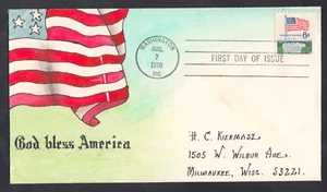 US Stamp #1338D 6c Flag on Herman Maul Handpainted First Day Cover VF - Picture 1 of 1