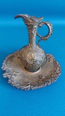 XIX SECOLO 800 MUSEALE PIATTO VASO BROCCA ANFORA BRONZO FUSO STILE RINASCIMENTO - Immagine 1 di 4
