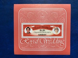 KIRIBATI 1981 MNH PRINCE CHARLES PRINCESS DIANA WEDDING MINISHEET - Picture 1 of 1
