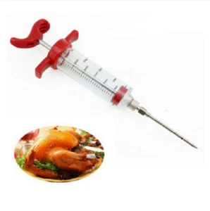 Marinade Red Injector Flavor Syringe Cooking Meat Turkey Chicken BBQ Tool - Picture 1 of 1