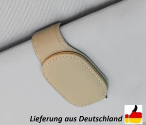 Auto Brillenhalter gute Qualität Clip magnetisch Sonnenbrillen Halterung Beige - Bild 1 von 2