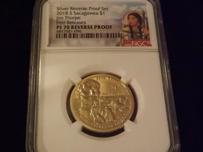 2018-S   $1  Sacagawea  Reverse Proof           NGC PF 70 Ultra Cameo - Image 1 of 2