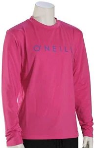 O'Neill Kid's Basic Skins 30+ LS Surf Shirt - Fox Pink - New - Picture 1 of 1