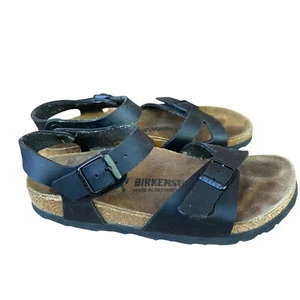 Birkenstock Sandalen Damen EU 36 US 5 Rio Schwarz Birko Flor Slingback Komfort - Bild 1 von 14