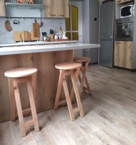 sgabello pieghevole in legno mobili cucina seduta barra seggiolone seggiolone tavolino laterale - Foto 1 di 11