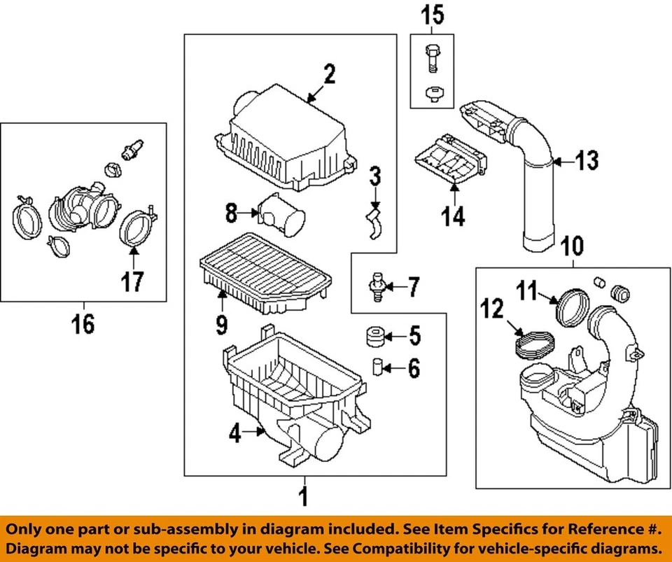 起亚原始设备制造商 14-18 Forte Koup 发动机变轴进气谐振器 28220A7000 — 第 1/1 张图片