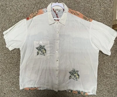 Camisa Globe Trotter Para Hombre Talla 2X Hecha en Indonesia Conchas Marinas En Camisa Foto 1 de 4