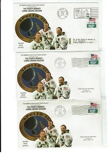 Apollo 14 Jan-Feb 1971 The Manned Space Flight Cover Society 6 Covers !! - Picture 1 of 2