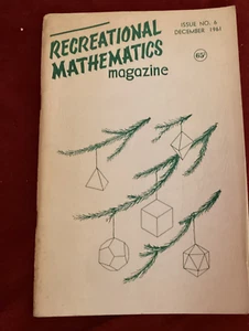 VTG Paperbac "Recreational Mathematics Magazine Issue No. 6 Dec. 1961 - Picture 1 of 3