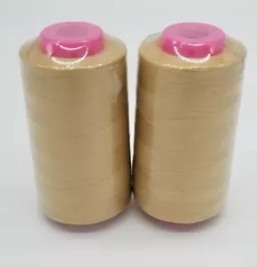 2-Pack LIGHT GOLD Serger Sewing Machine Thread 6000 YDS Cone T27 S2 Quality - Picture 1 of 6