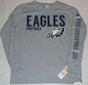 PHILADELPHIA EAGLES NFL TEAM APPAREL LANGARM T-SHIRT HERREN M L XL 2X GRAU NEU MIT ETIKETT - Bild 1 von 1