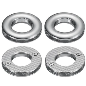 4 Pcs Zinc Alloy Curtain Screw Grommets, 3/4"(17.4 Mm), Silver - Picture 1 of 5