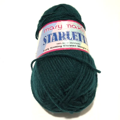 Mary Maxim Starlette Yarn Acrylic 4 PLY 190 YD Green Forest Knitting Yarn Craft - Image 1 of 4