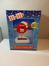 NEW IN BOX - M&M's Musical Candy Dish Dispenser RED Plays 18 Christmas Songs NIB