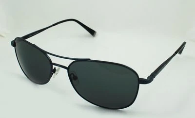 Gafas de sol John Varvatos CAT3 Aviator V786 Gunmetal negro azul marino marco gris lente Foto 1 de 4