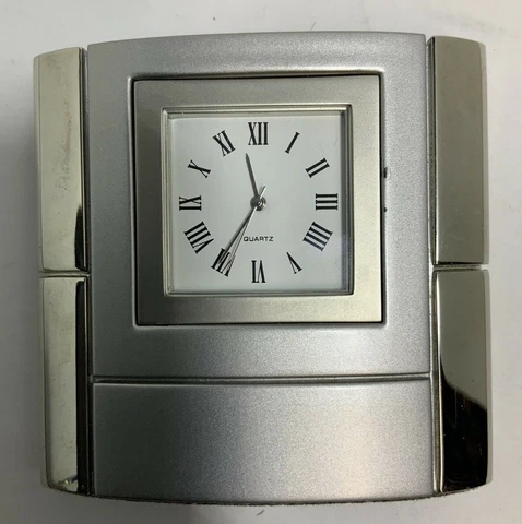 Travel Bed Side Analog 2.5" Tall Clock Metal RecycledFashionShopCom Cover