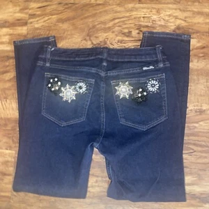 Miss Me Women Jeans 28x26 Black Low-Rise Ankle Skinny Stretch Denim - Picture 1 of 24