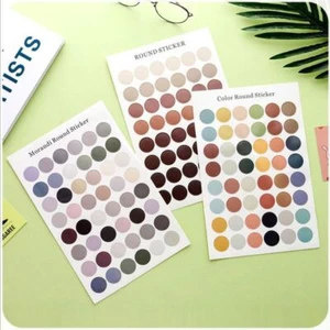 3 hojas de pegatinas sutiles de colores de 1 pulgada - tema vintage premium shabby chic - Imagen 1 de 5