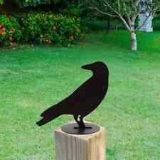 Raven Garden Stake, Metal Silhouette Yard Sign With Stake For Garden Decor