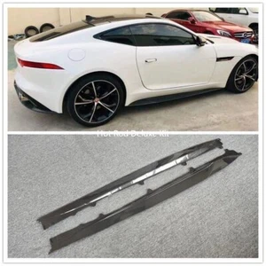 Faldas laterales de fibra de carbono real faldón lateral cubierta labial para Jaguar tipo F 2014-2024 - Imagen 1 de 9
