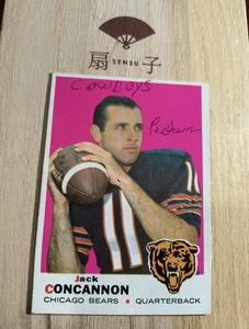 1969 Topps #186 Jack Concannon, Chicago Bears *escritura en el frente - Imagen 1 de 3