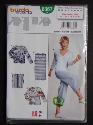 § patron BURDA 8367 tee-shirt femme tailles 36 à 50 - Photo 1/2