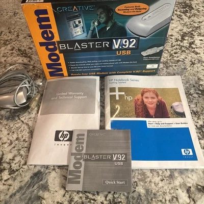 CREATIVE MODEM BLASTER V.92 USB SERIAL 756296056718 Complete with box - Image 1 of 2