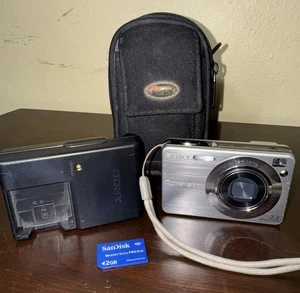 Sony Cyber shot DSC-W320 14.1MP 4x Compact Digital Camera Silver F/S From Japan - Picture 1 of 9