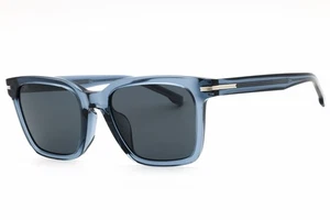 HUGO BOSS 1540/F/SK 0PJP IR Sunglasses Blue Frame Dark Grey Lenses 54mm - Picture 1 of 4
