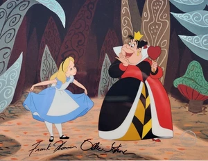❤️ Alice Wonderland Queen Disney seriCel signed Thomas Ollie Dis frame - Picture 1 of 6
