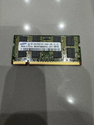 Samsung 2GB 2Rx8 PC2-6400S Laptop Memory RAM M470T5663EH3 - Image 1 of 4